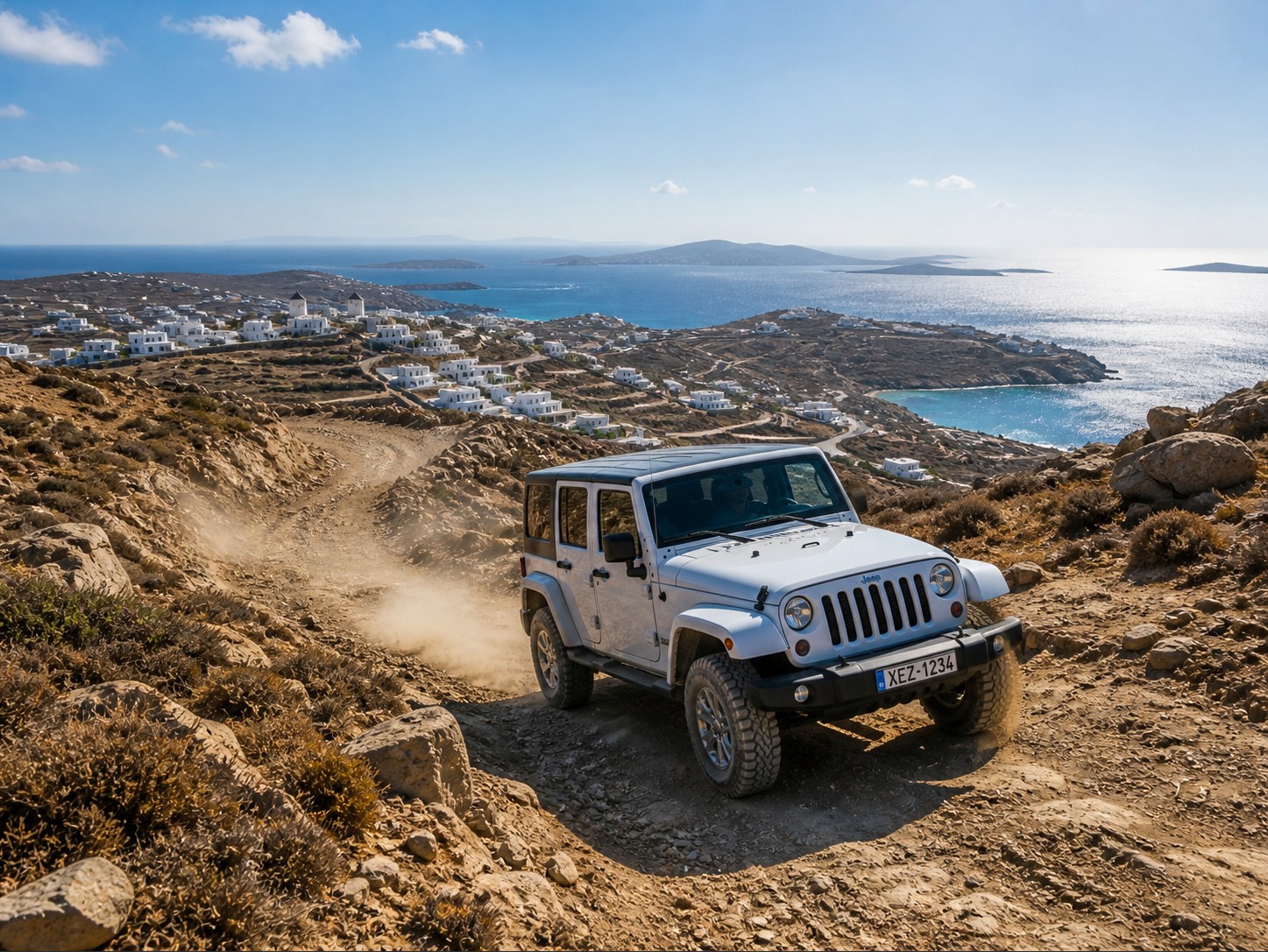 Rugged north-coast Mykonos beach route