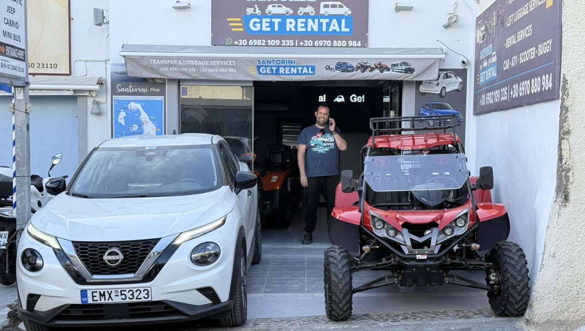 Santorini Cruise Port, Fira rental office location